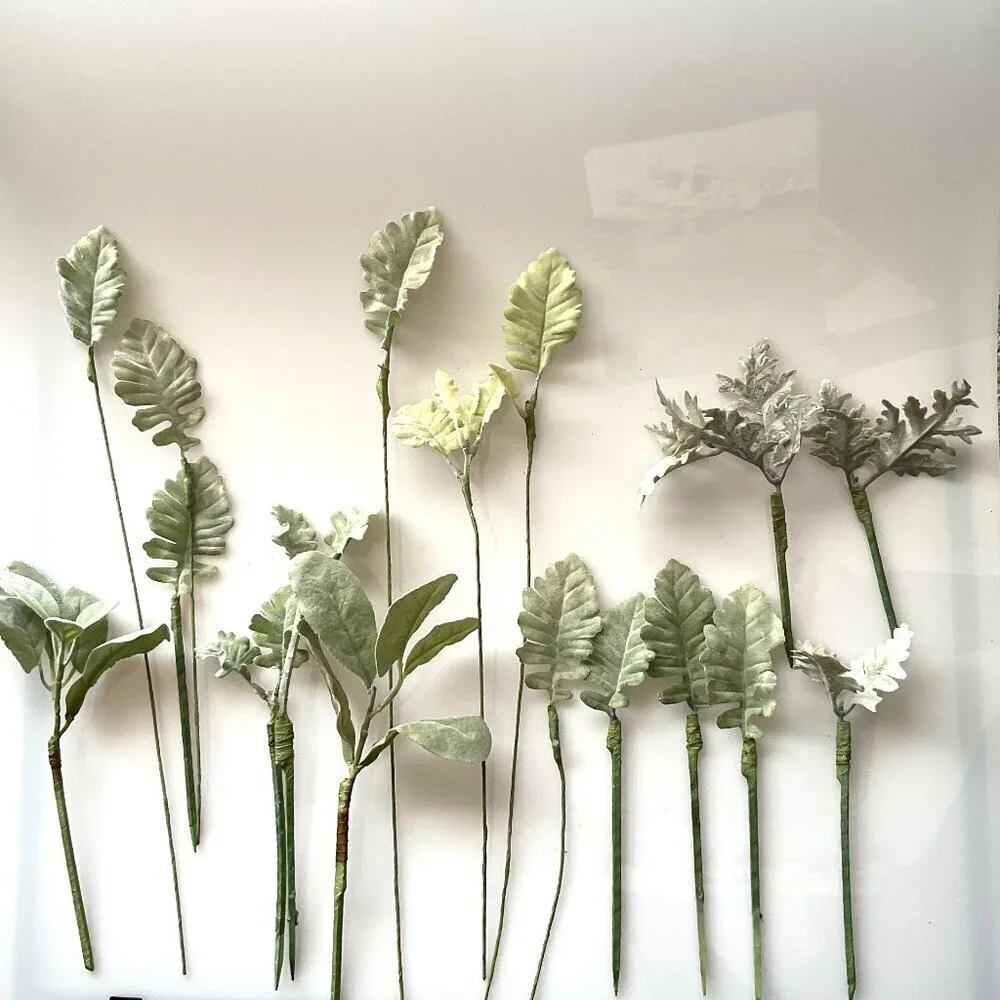 NEW DUSTY MILLER LAMBS EAR FOLIAGE ARTIFICAL PLANTS DIY CRAFTS HOLIDAY DÉCOR 16